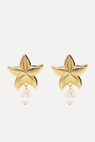 Starfish Pearl Detail Earrings from Jennifer Behr