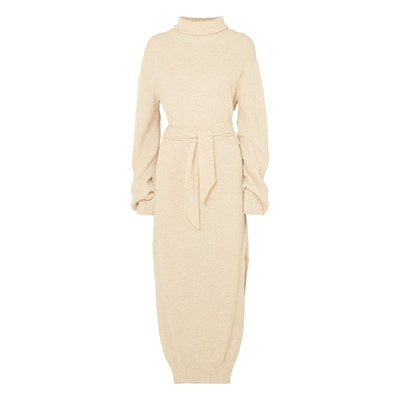 Canaan Belted Ribbed-Knit Dress from Nanushka