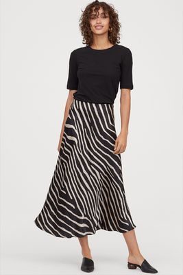 Flared Satin Skirt from H&M