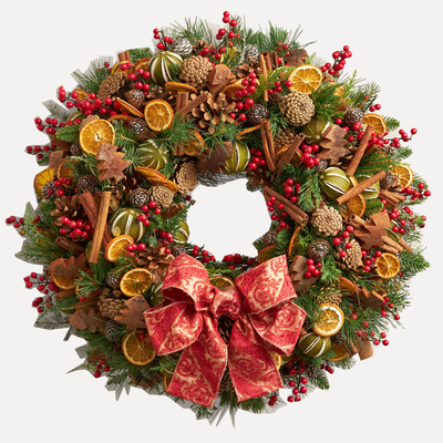 Christmas Door Wreath 'Deck The Halls' from Neill Strain
