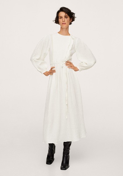 Textured Cotton-Blend Dress from Mango