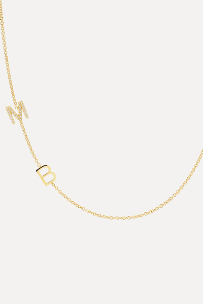 Custom Gold Necklace - 2 Letter from Maya Brenner