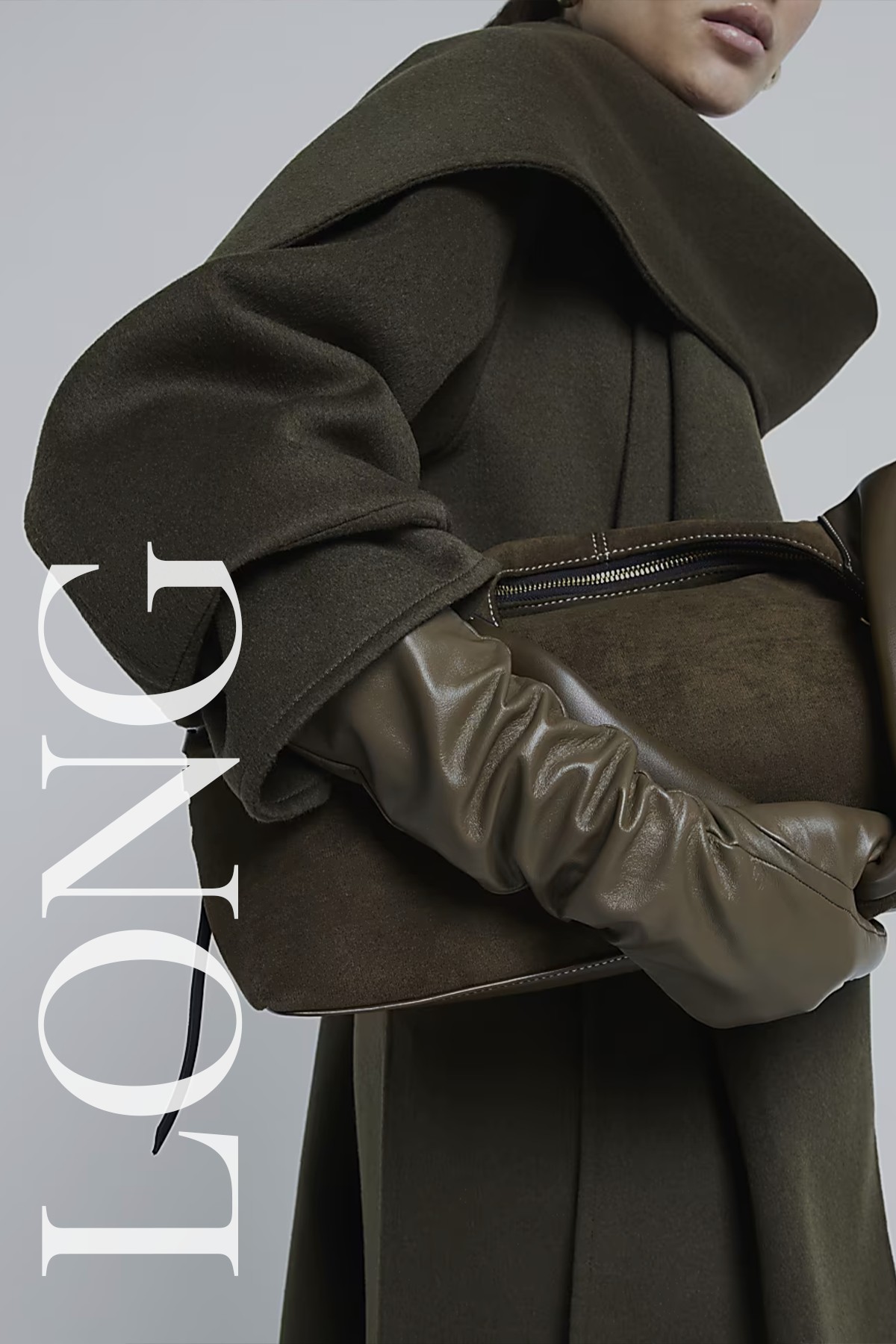 Long Leather Gloves from River Island