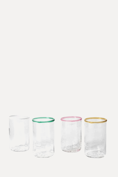 Set Of 4 Multi Colours Peter Glasses from Akua Objects