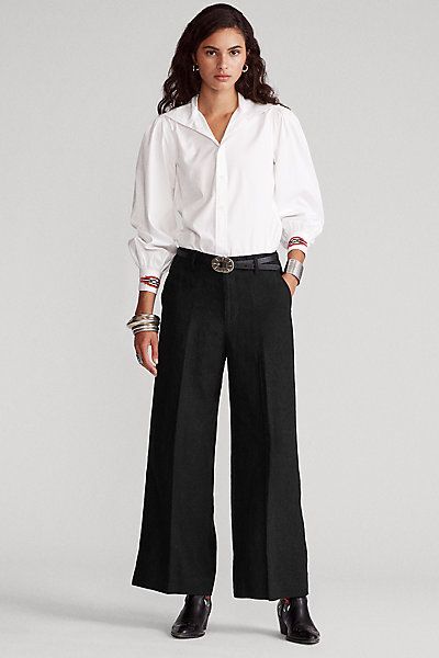 Linen Wide-Leg Trouser