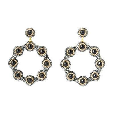 Onyx Hoop Earrings - Gold from Soru