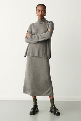 Sienna Grey Marle Roll Neck Jumper from Finery London