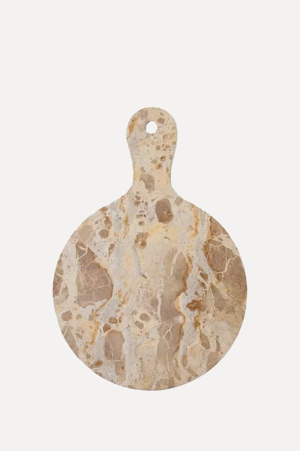 Fossil Marble Round Serving Board With Handle from John Lewis