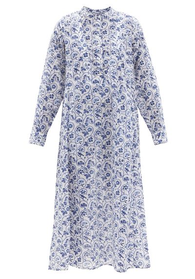 Victoria Floral-Print Cotton-Voile Kaftan from Thierry Colson