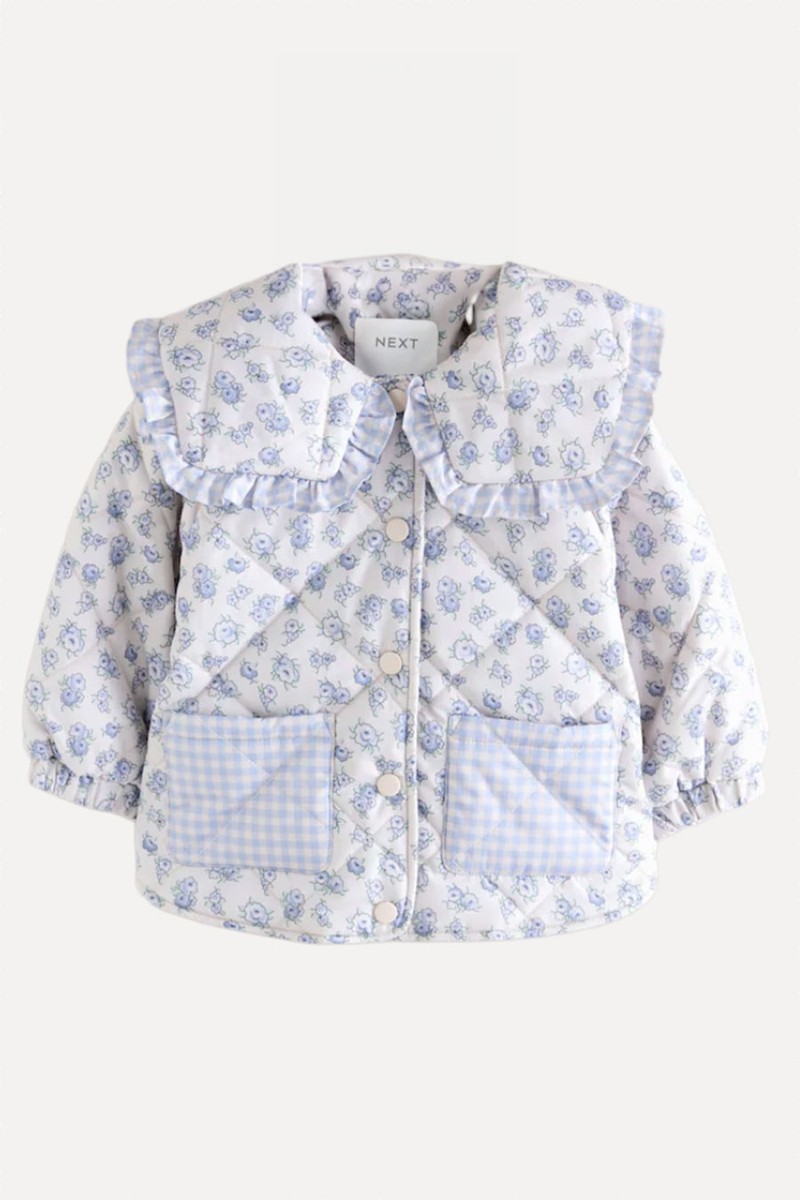 Shower Resistant Frill Collar Quilted Jacket  from Next
