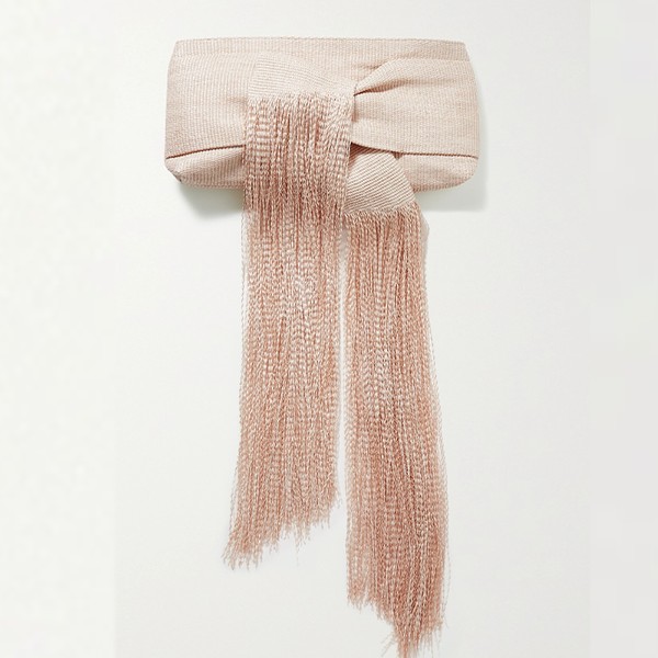 Banu Fringed Raffia Clutch