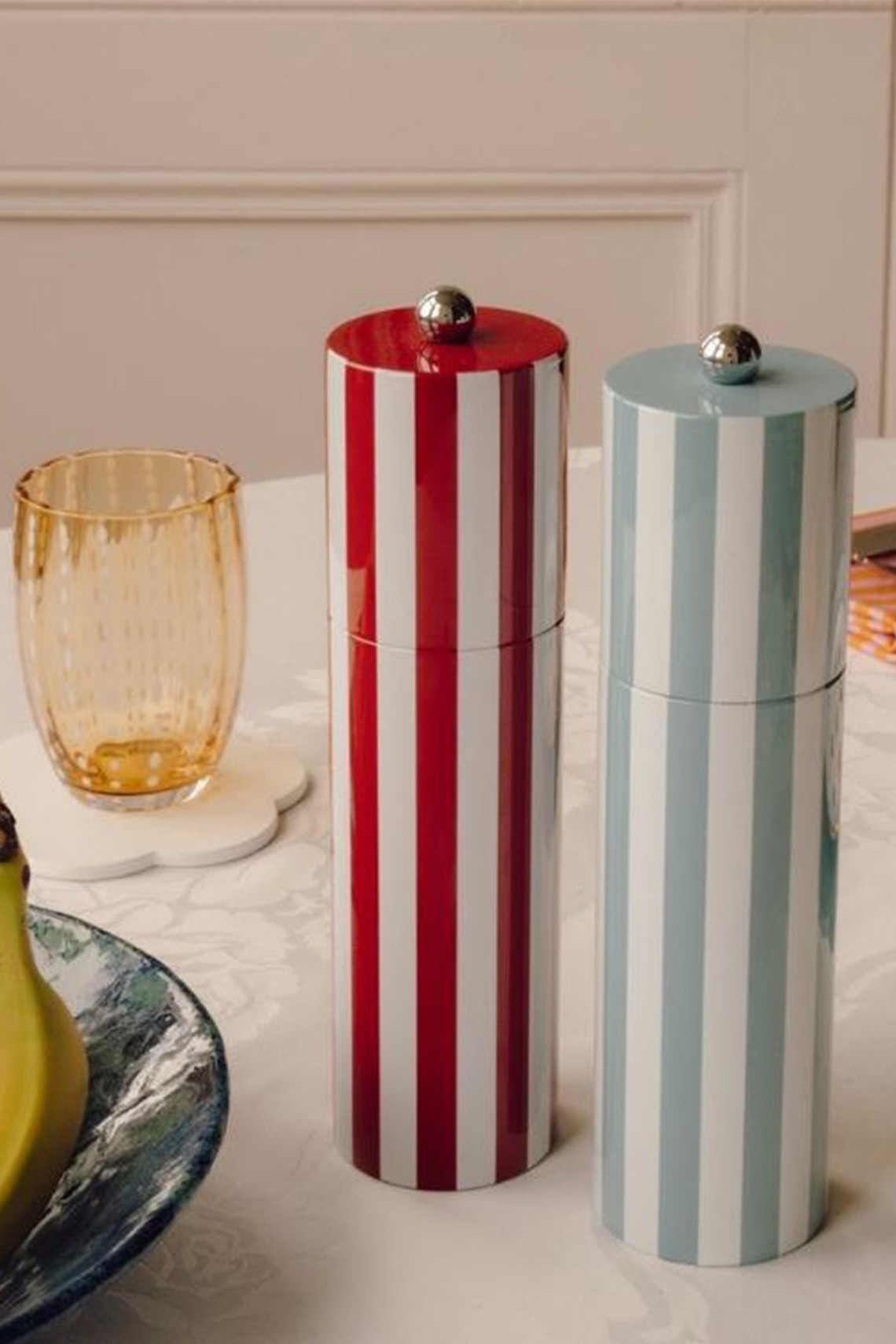 Striped Column Salt Or Pepper Mill from Addison Ross