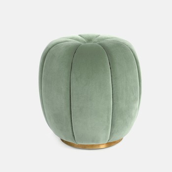 Sofia Footstool In Moleskin Velvet from Soho Home