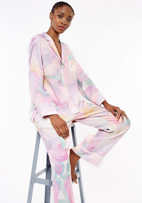 Pink Brushed Cotton Velvet Striped Pyjamas – Siân Esther
