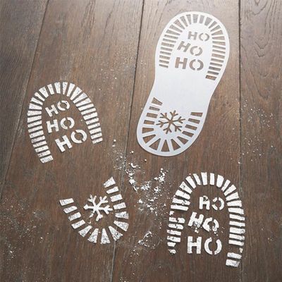 Santa Foot Print Stencil from Super Sweet Party Boutique