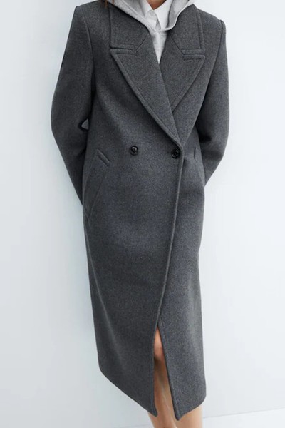 Lapels Wool Coat   from Mango