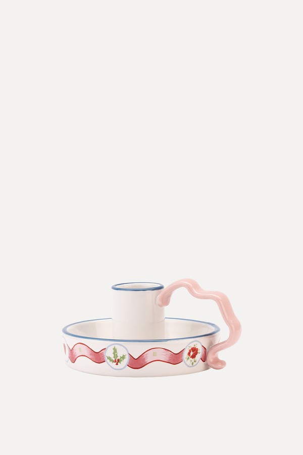 Holly Spot Candlestick Holder