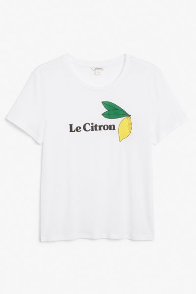 Lemon Print Tee from Monki