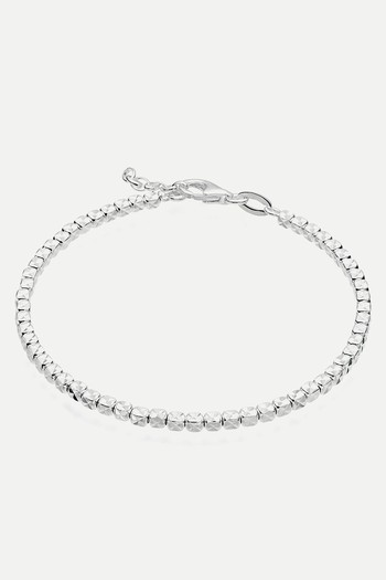 Silver Sparkle Cut Cube Bracelet from Beaverbrooks