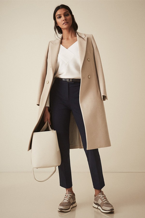 Margot Check Tapered Trousers from Reiss