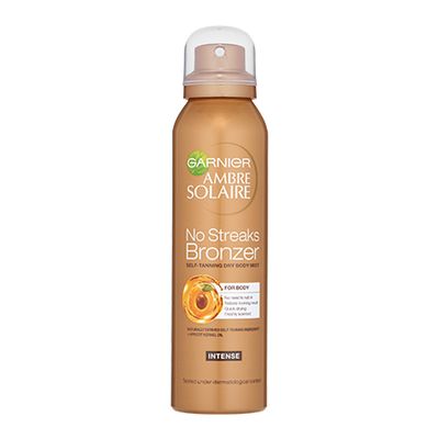 No Streaks Bronzer Medium Self Tan Body Mist, £10.99 | Garnier Ambre Solaire