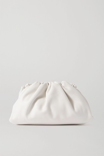 The Pouch Small Gathered Leather Clutch from Bottega Veneta