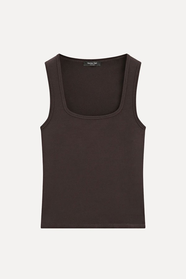 Sleeveless Top With Square Neckline from Massimo Dutti