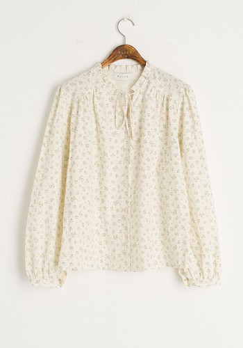 Joy Flower Frill Neck Blouse from Olive Clothing 