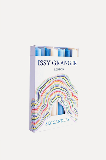 Les Bleus Dinner Candles from Issy Granger