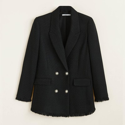 Buttons Tweed Blazer from Mango