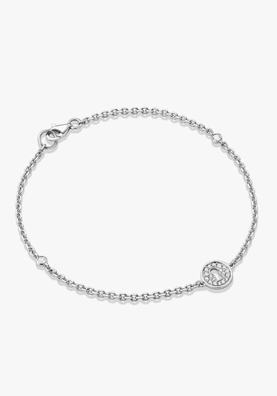 Secret Garden Keyway White Gold Charm Bracelet