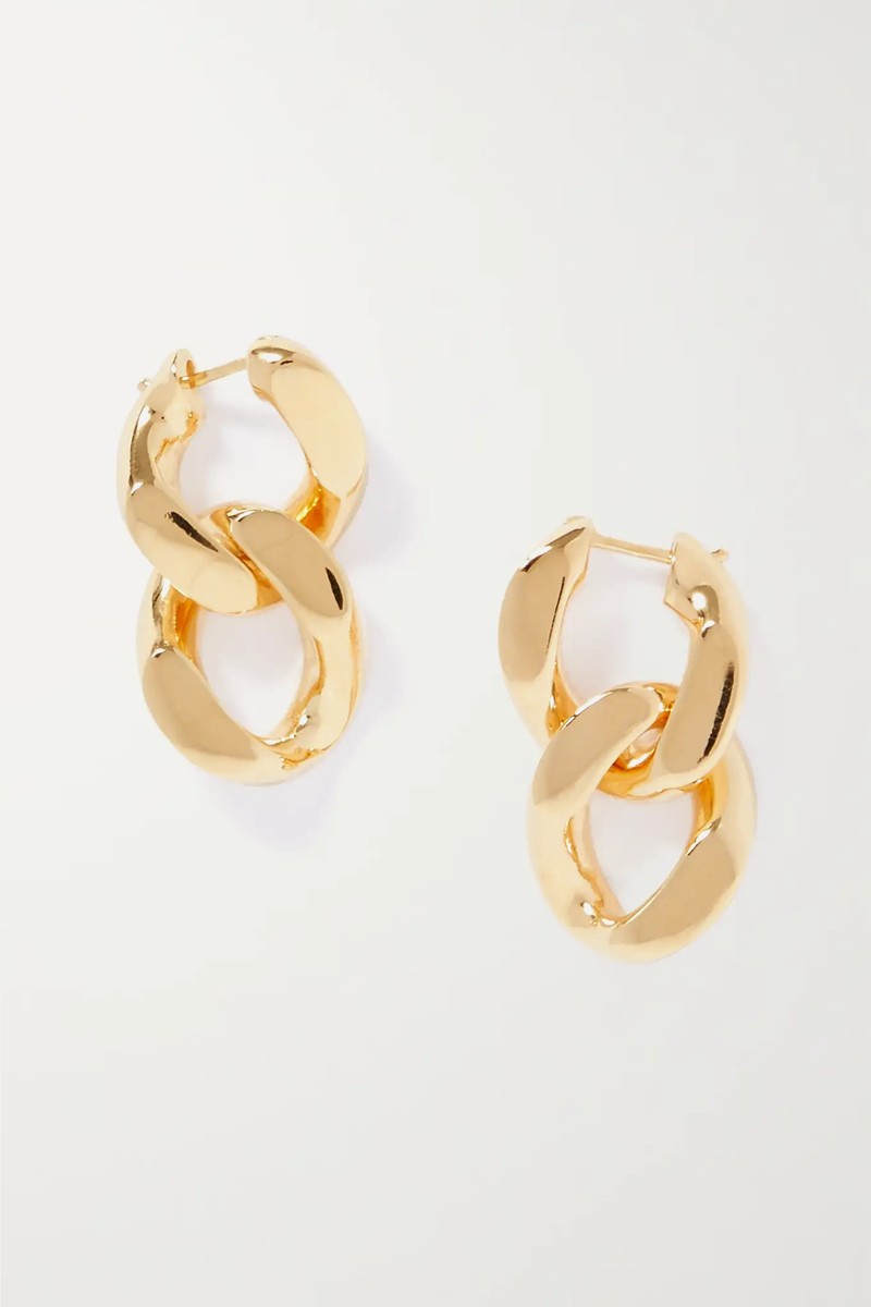 Gold-Tone Silver Earrings from Bottega Veneta