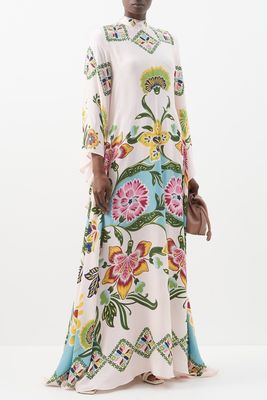 Magnifico Placee Printed-Crepe Maxi Dress from La DoubleJ