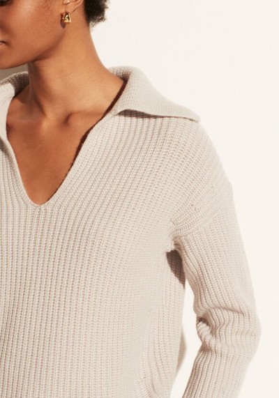 V Neck Collared Pullover Jumper from Vince