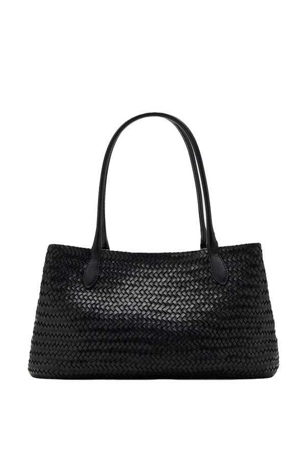 Braided Leather Bag from Mango
