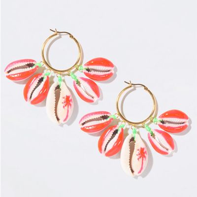 Palm Tree Shell Earrings from Michelle Arizaga