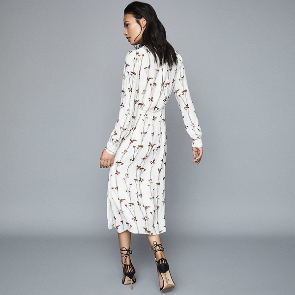 Renae floral printed wrap dress from Reiss