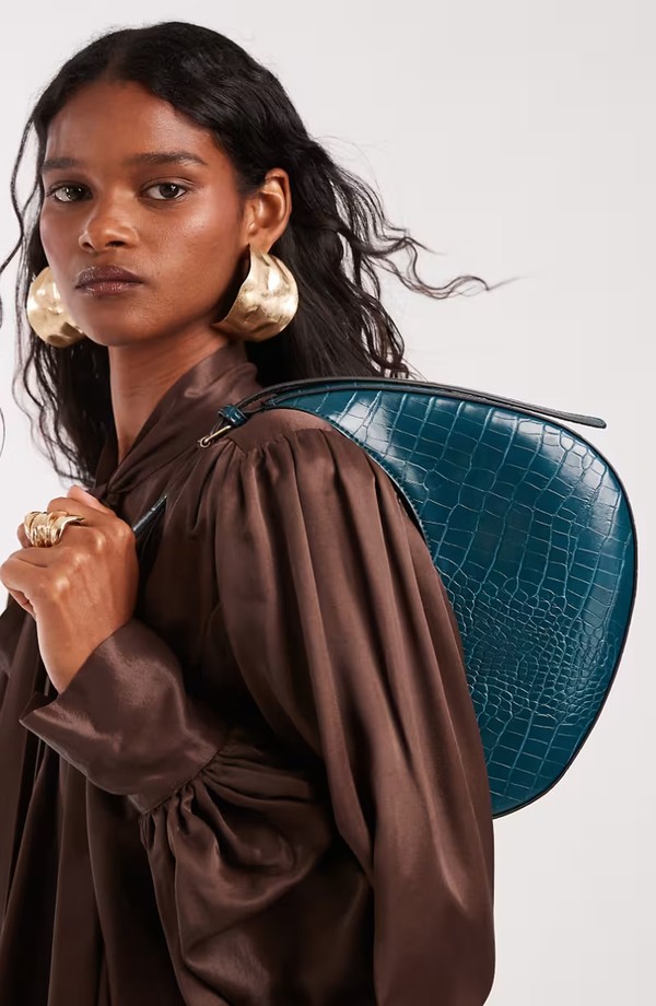 Asymmetric Scoop Shoulder Bag With Buckle Detail  from ASOS DESIGN