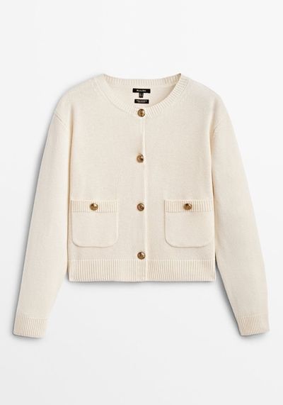 Cashmere Wool Knit Cardigan from Massimo Dutti