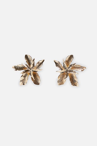 Metallic Flower Earrings