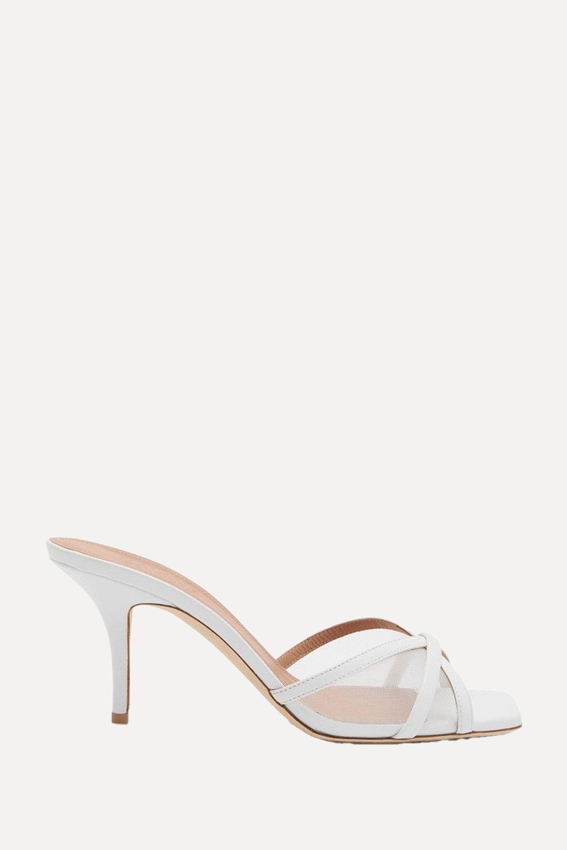 Perla 70 Mesh & Leather Sandals from Malone Souliers
