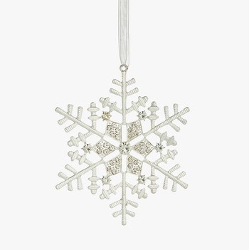 Impressionism Metal Snowflake Tree Decoration