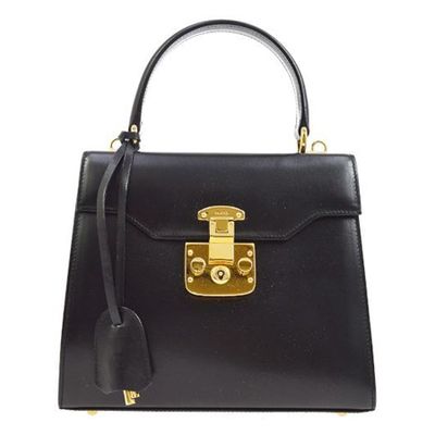 Lady Lock 2Way Hand Bag Black from Gucci
