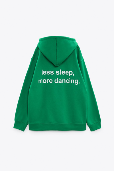 Slogan Print Hoodie from Zara