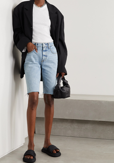 Distressed Denim Shorts from Alexander Wang