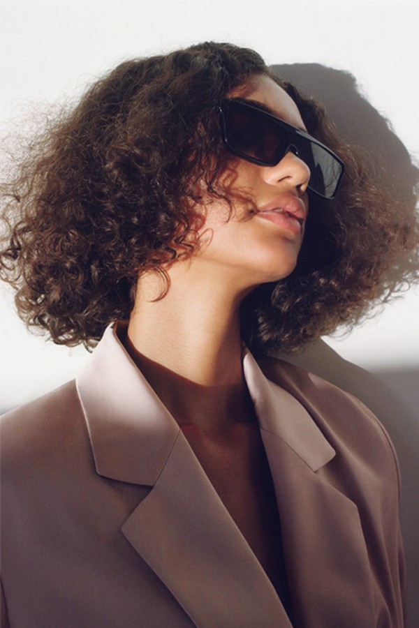 Double-Breasted Satin Blazer