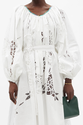Kendima Broderie-Anglaise Cotton Midi Dress from Rianna + Nina