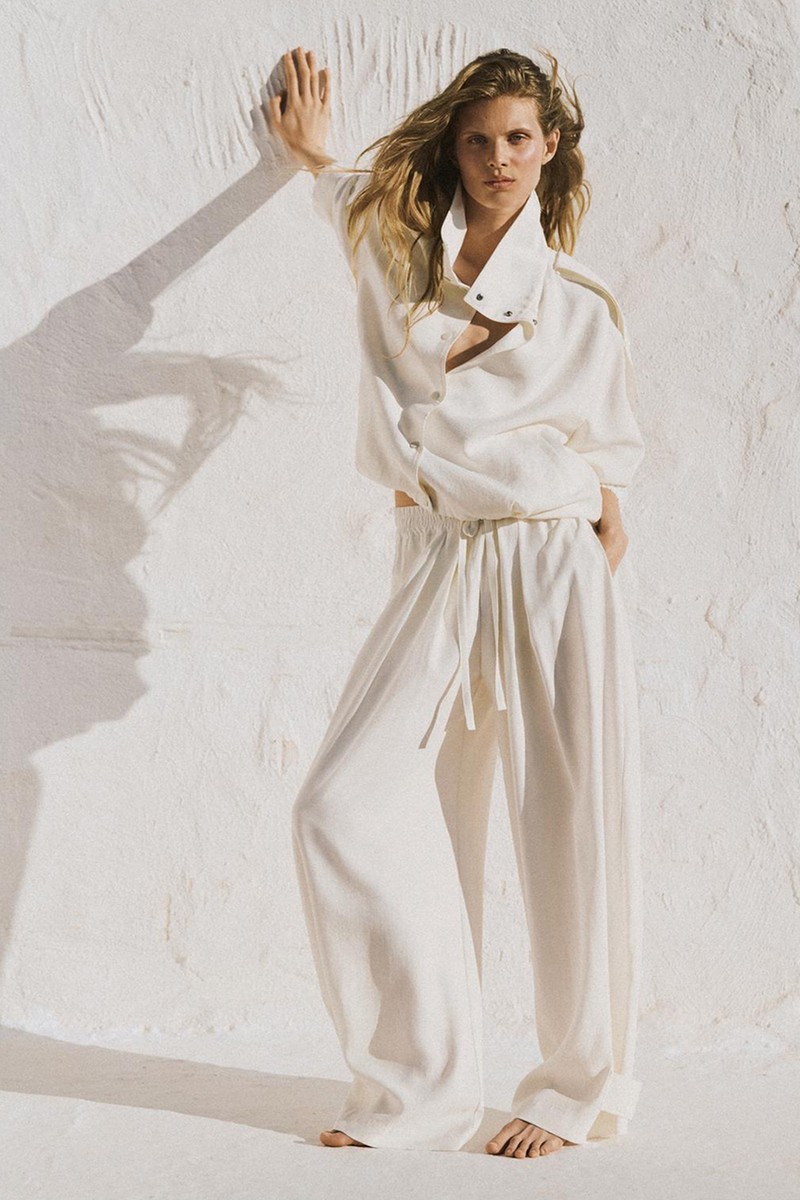 Adjustable Hem Flowing Trousers Set