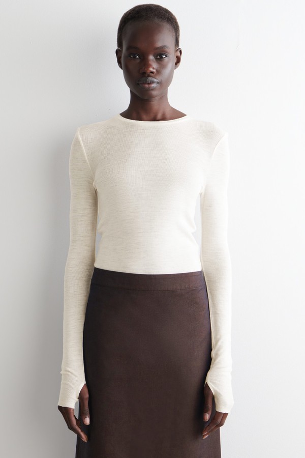 Crew-Neck Merino Wool Top from COS