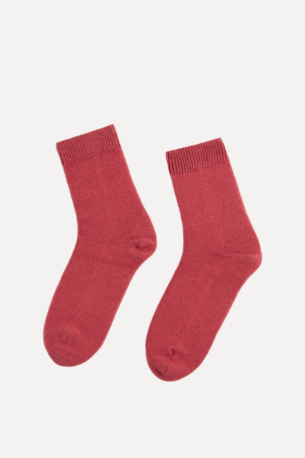 Unisex Cashmere Rib Knit Bed Socks from Gobi Cashmere